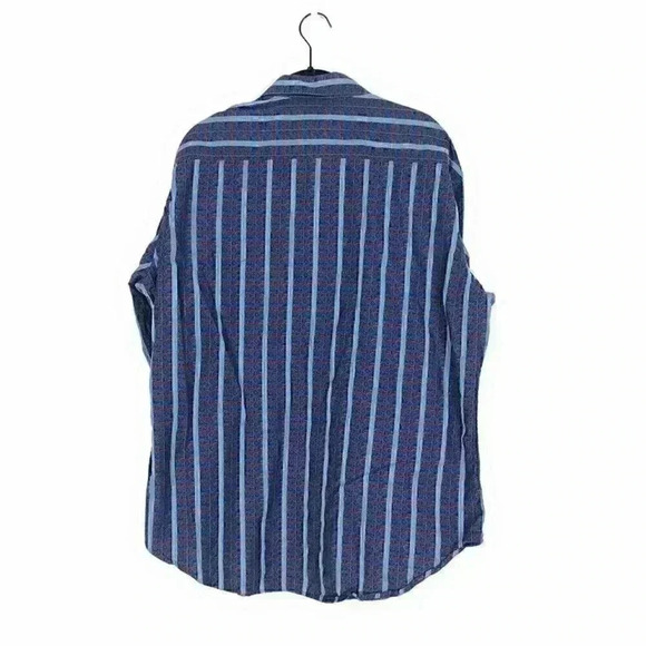 Robert Graham Button Shirt Men's Large Long Sleeve Cotton Embroidery Striped - Picture 2 of 4